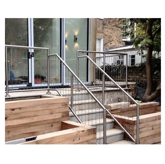 Wire Rope Balustrade Handrail Stainless Steel Vertical Cable Railing