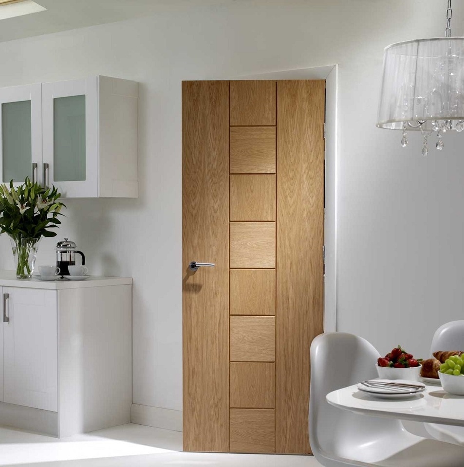 Interior Door modern swing solid wood door for bedroom