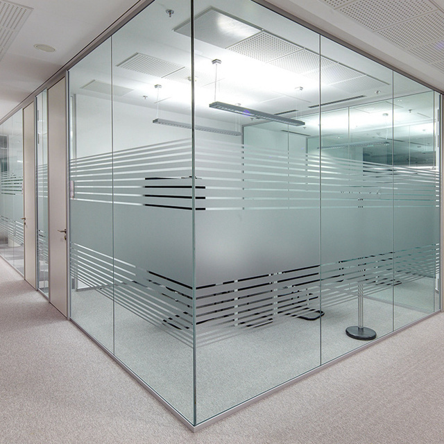 Acoustic Double Glazed Glass Office Partition Walls Cost Frameless Glass Partition System