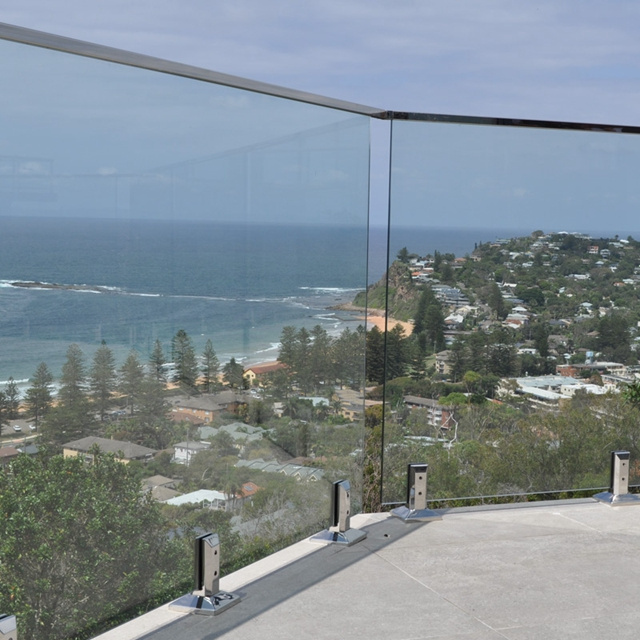 Stainless Steel System Glass Spigots Balcony Railings Outdoor