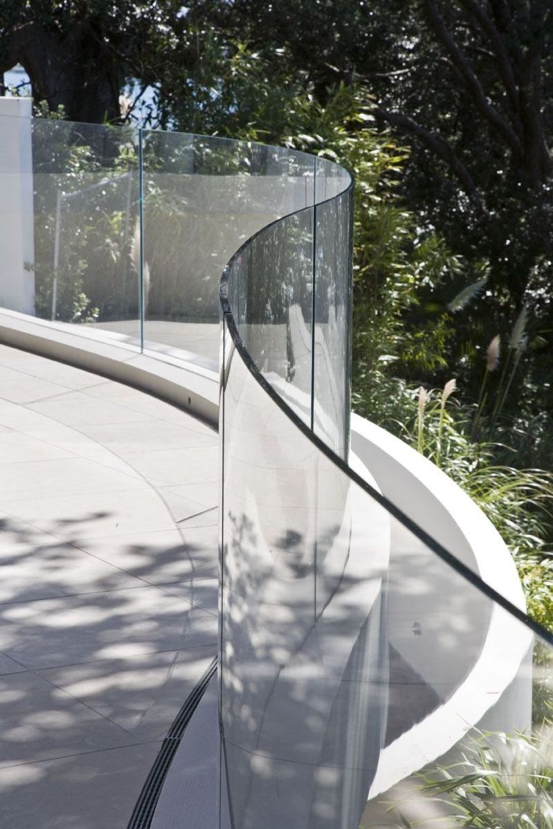 Outdoor Curved Stair Railing Kits/Glass Deck Railing