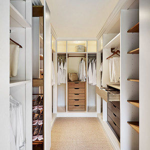 Customized Solid Wood Modern Walk In Bedroom Wardrobe Armoire Closet