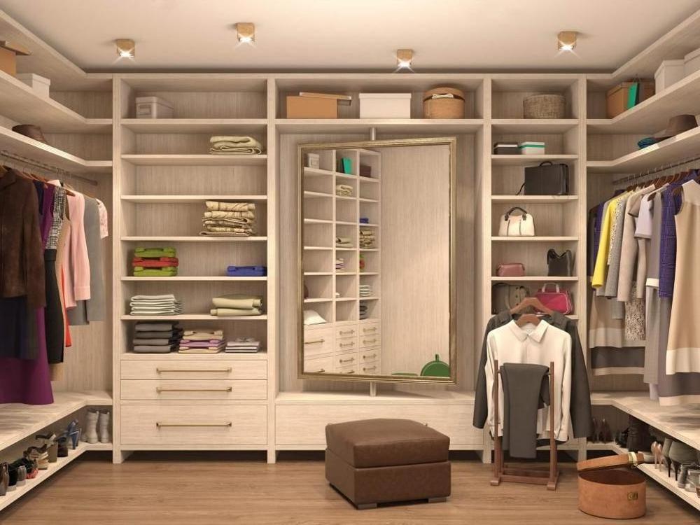 Customized Solid Wood Modern Walk In Bedroom Wardrobe Armoire Closet