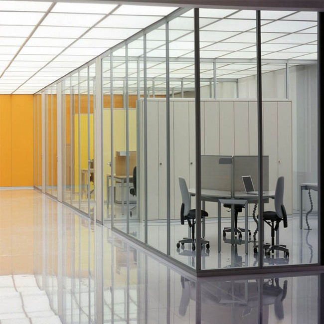 83type demountable soundproof used frost glass office partition with aluminum blinds