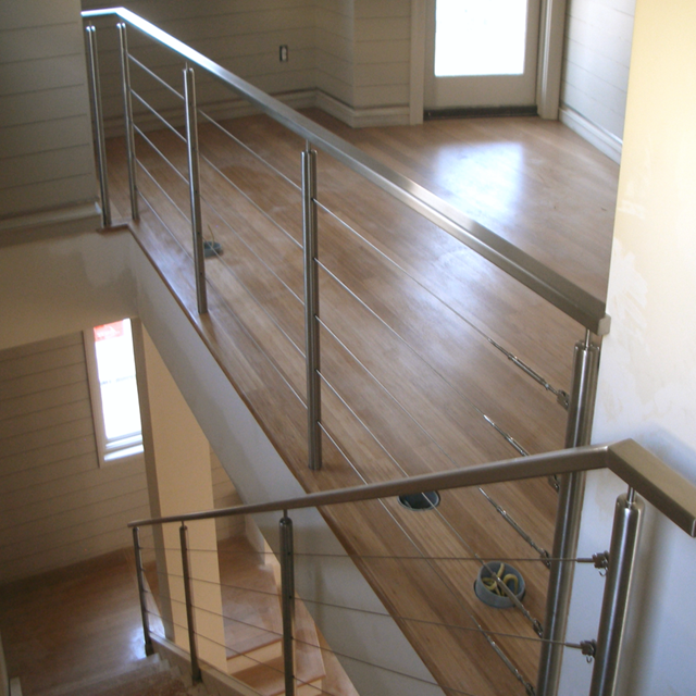 Indoor Stainless Steel Cable Railing Systems/Residential Stainless Wire Deck Railing