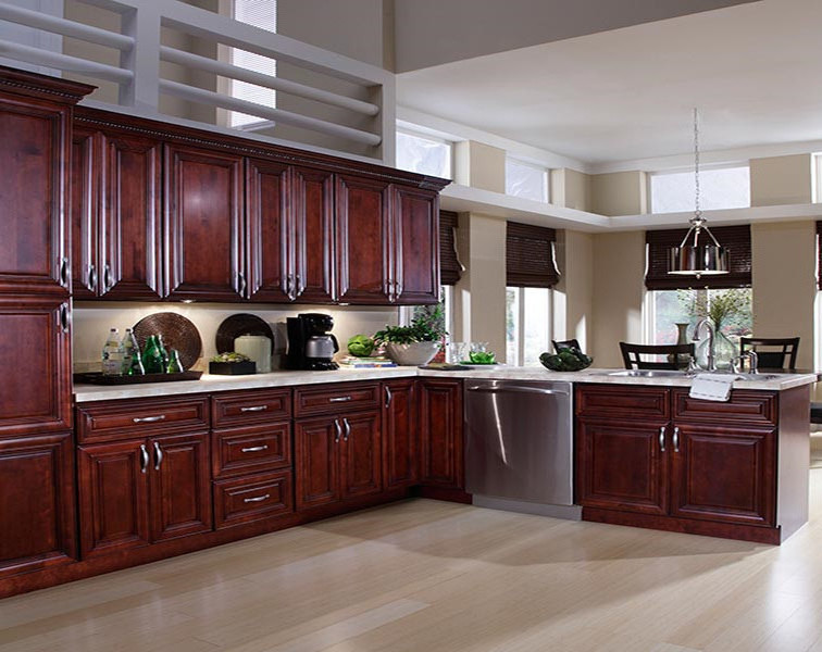 Antique Solid Wood Walnut Pantry and Kitchen Cabinets