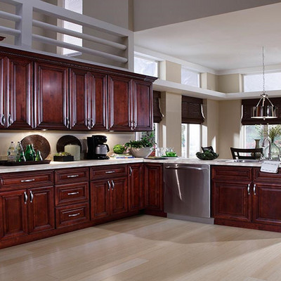 Antique Solid Wood Walnut Pantry and Kitchen Cabinets