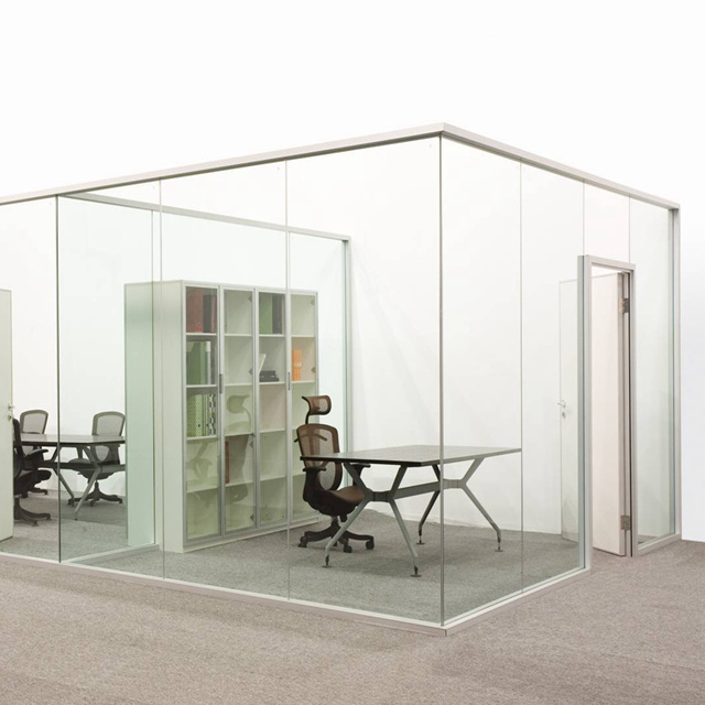 Acoustic Double Glazed Glass Office Partition Walls Cost Frameless Glass Partition System