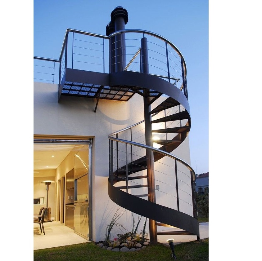 Modern Outdoor Fire Escape Stairs Manufacturer