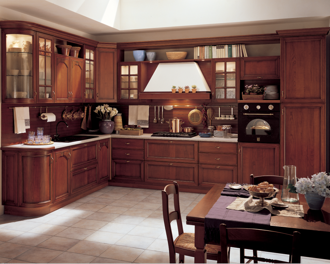 Antique Solid Wood Walnut Pantry and Kitchen Cabinets