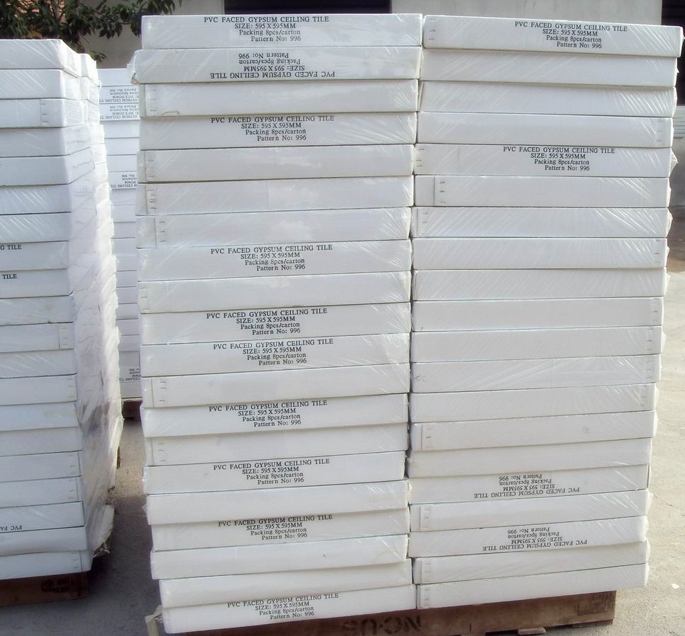 pvc gypsum ceiling tiles/pvc laminated gypsum board