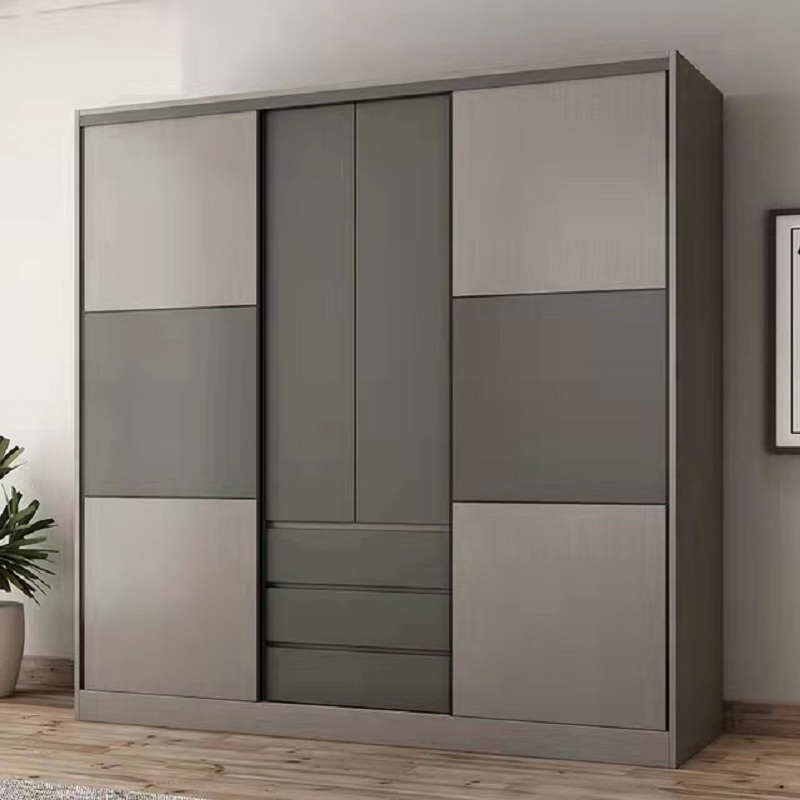 Home house soft decoration custom made sliding doors closet wardrobe MDF particle board bedroom furniture cabinets wardrobes