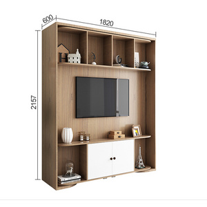 Bedroom Furniture Multifunction Storage Murphy rotating wall bed with TV cabinet revolving folding hidden beds