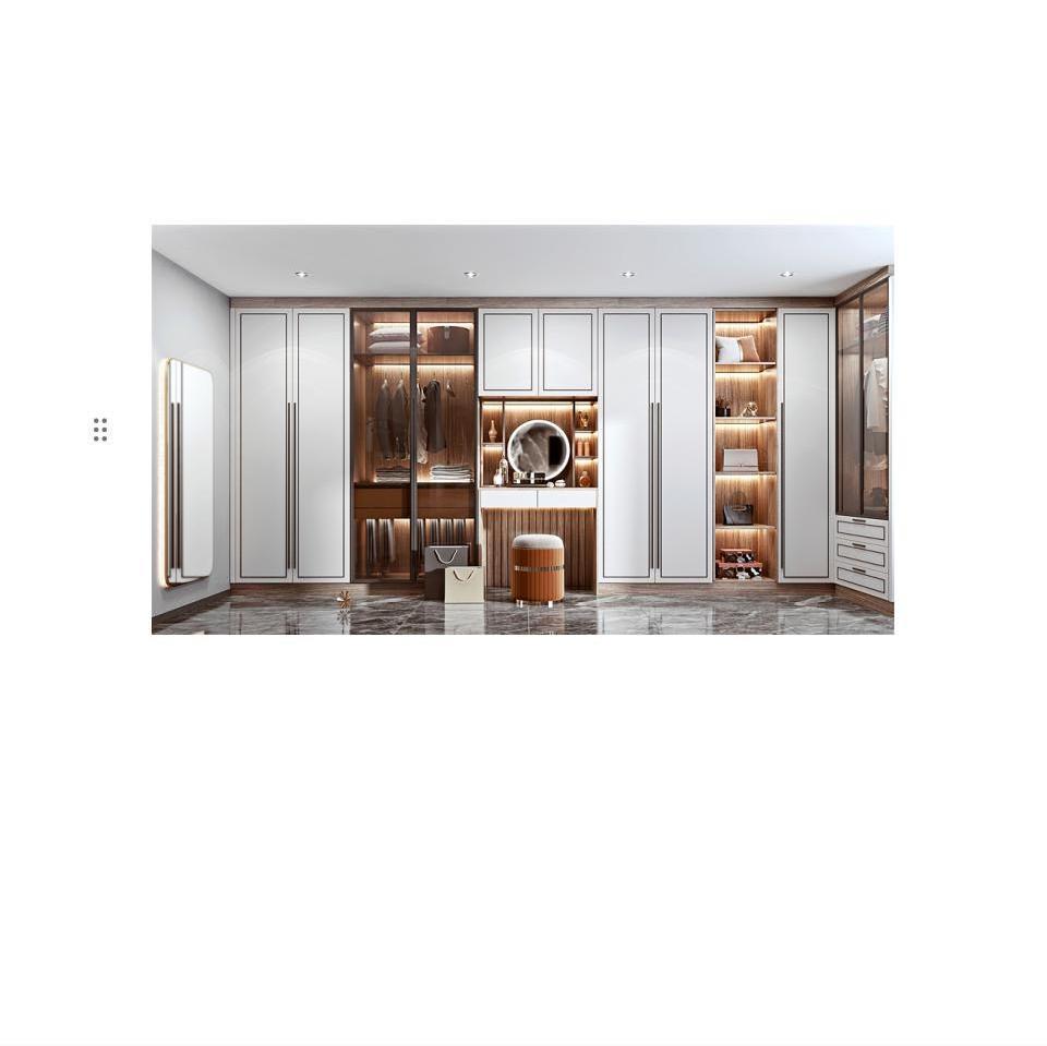 Glossy PET PVC Luxury Whole House Custom Wooden Wardrobe Closet wardrobes bedroom furniture wardrobes closets