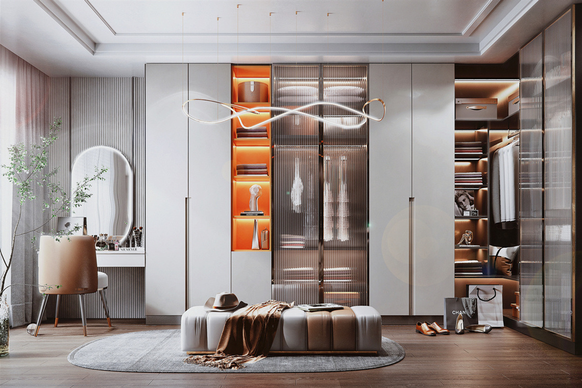 Walk In Closet Bedroom Furniture Custom Made Wardrobes Wooden Chipboard Particle Board Cabinets Sliding Doors