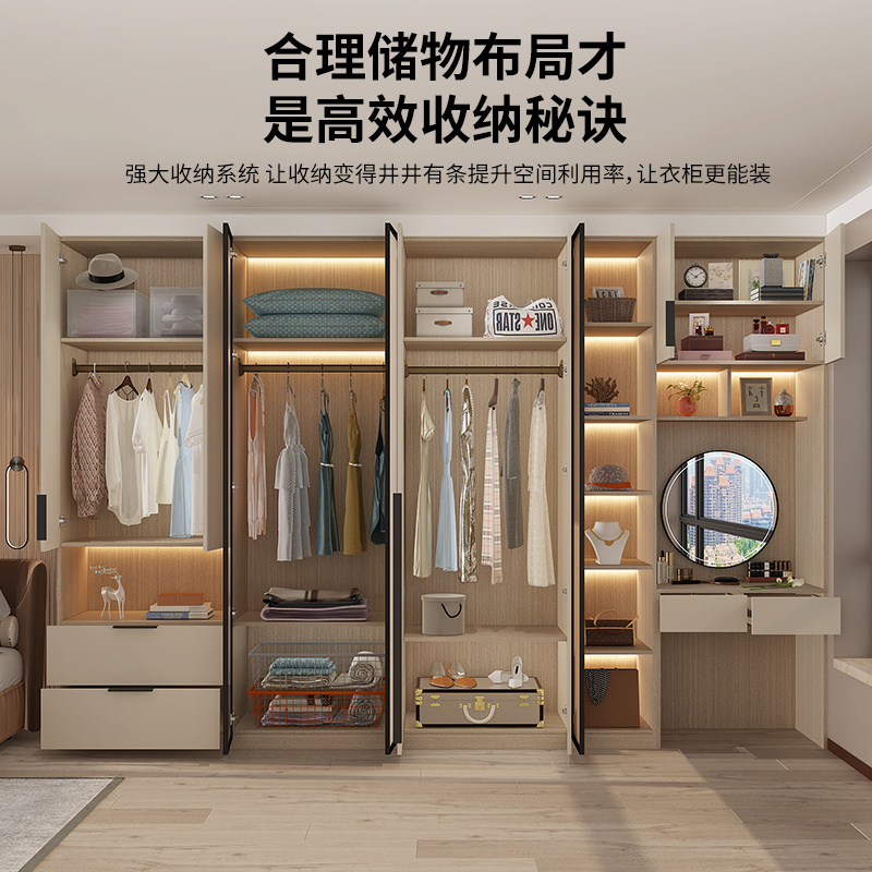 Custom Made Bedroom Bedroom Furniture Closet Wardrobe with Dressing Table Mirror