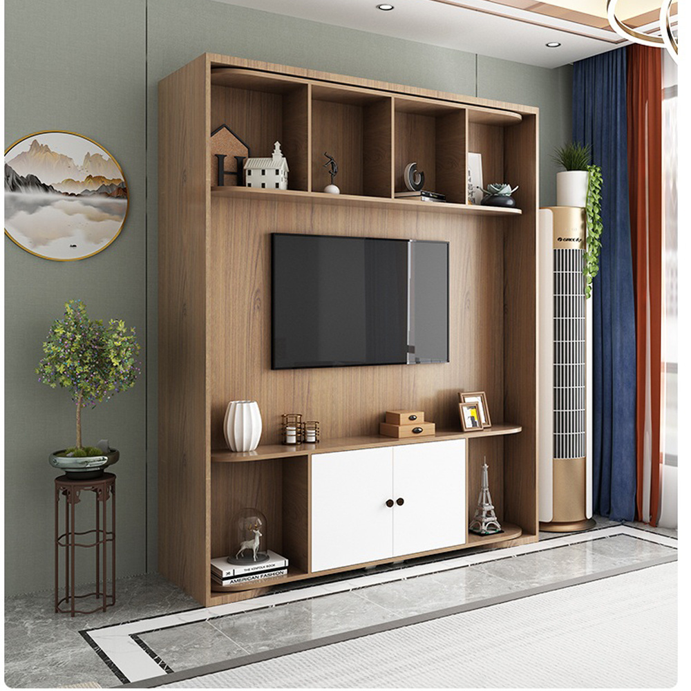 Bedroom Furniture Multifunction Storage Murphy rotating wall bed with TV cabinet revolving folding hidden beds