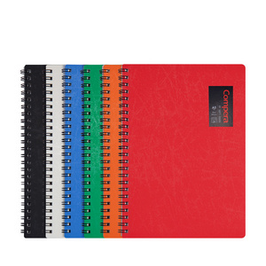 Wholesale PP soft cover promotional notebook factory custom A5 double coil waterproof spiral notebook