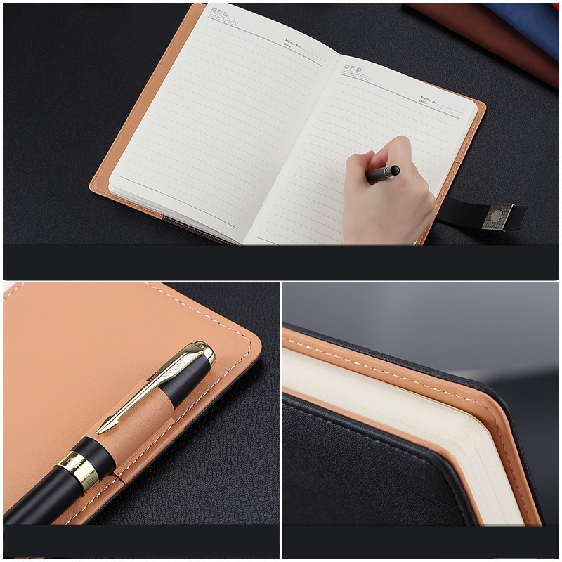 High quality PU leather composition notebook set with pen vintage magnetic buckle notebook gift set