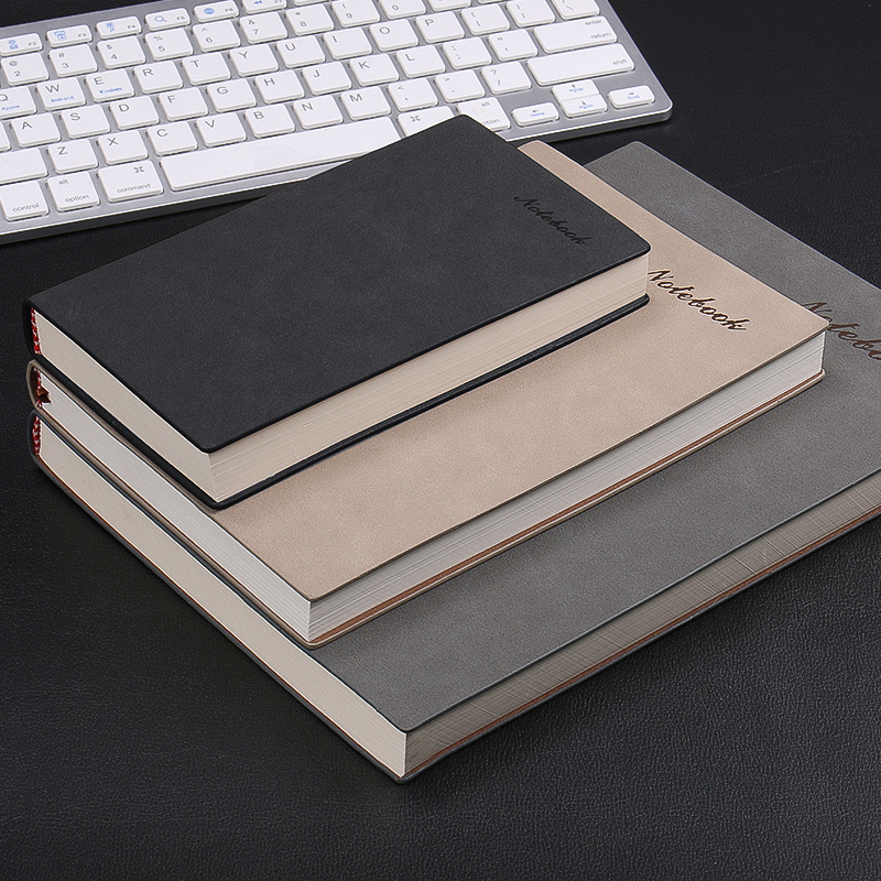 business notepad B5 embossed leather hardcover college stationary notebook office meeting notes customized journal notebook