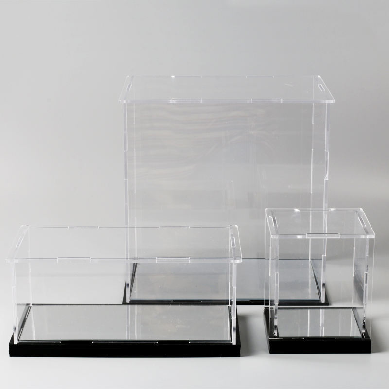 Wholesale Plexiglass Acrylic Rectangle Box Acrylic Display Case Custom Cube Crystal Clear Acrylic Gift Box