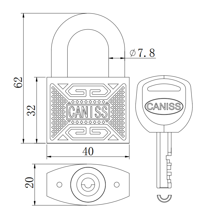 Security manufacturer key cylinder door guard reinforcement stopper pad lock