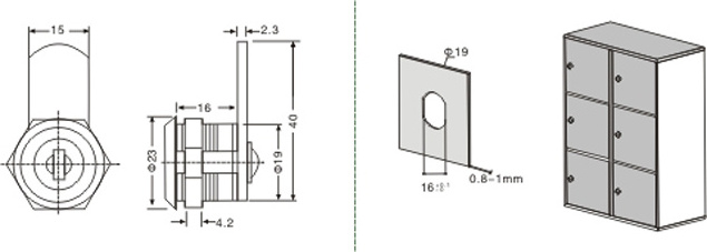 Security manufacturer key barrel cabinet locker cylinder door lock set