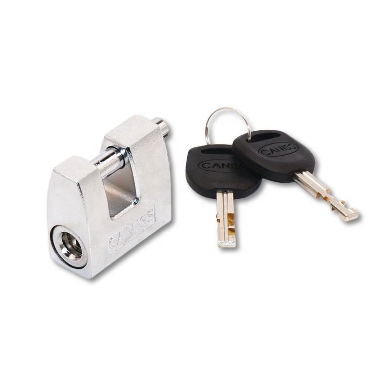 Security zinc alloy key code sliding door padlock