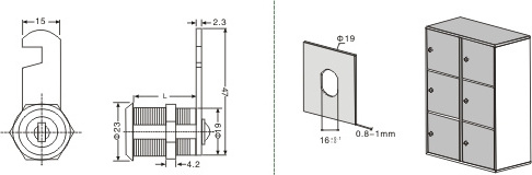 Security manufacturer key barrel cabinet locker cylinder door lock set