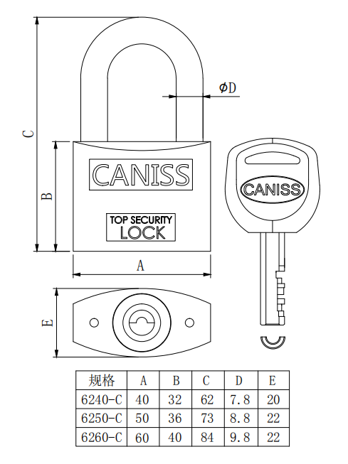 Security euro cylinder key code heavy duty front door padlock