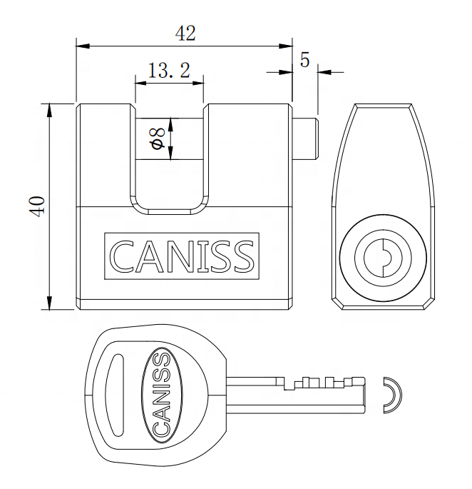 security brass key cylinder wholesale padlock 50mm