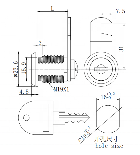 safe euro cylinder code combination wardrobe sliding door lock with key