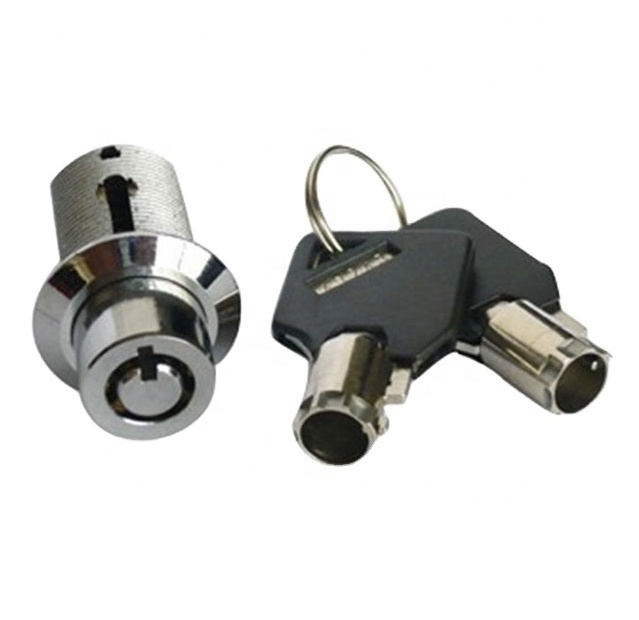 Security round cylinder tubular key removable cylinder push lock