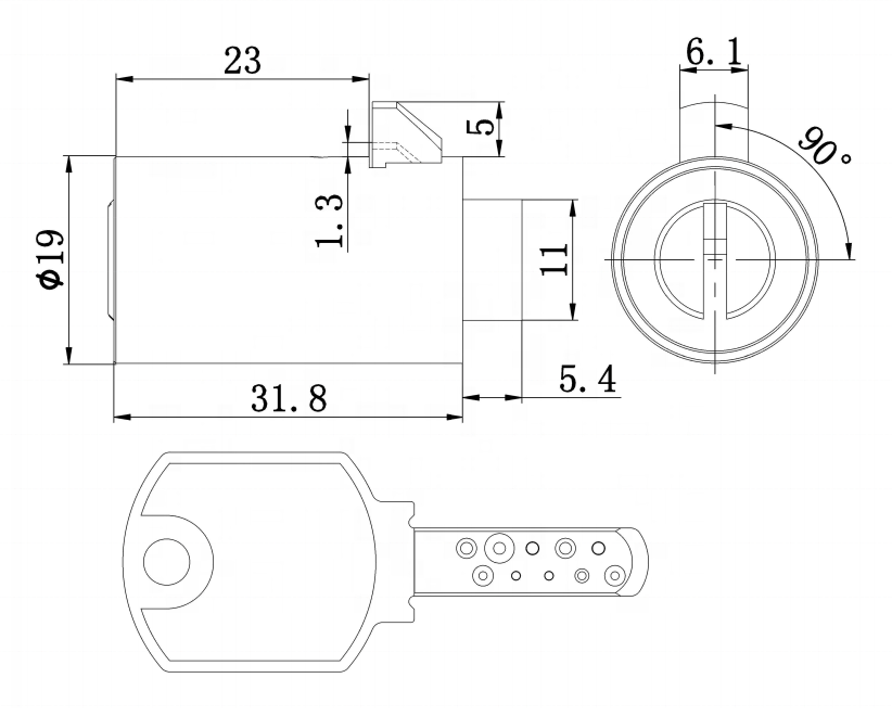 Safe manufacturer code combination key cylinder lock set