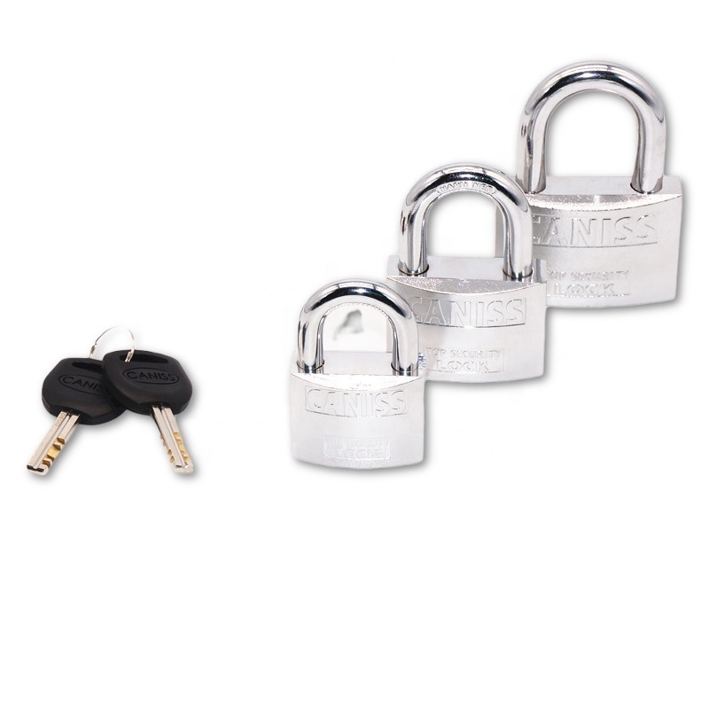 Security zinc alloy key code sliding door padlock