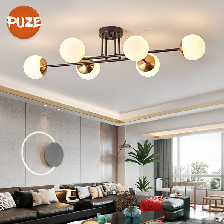 High Lumen Modern Creative Ceiling Lamps Dining Room Stair Hallway Glass Decor Led Ceiling Light