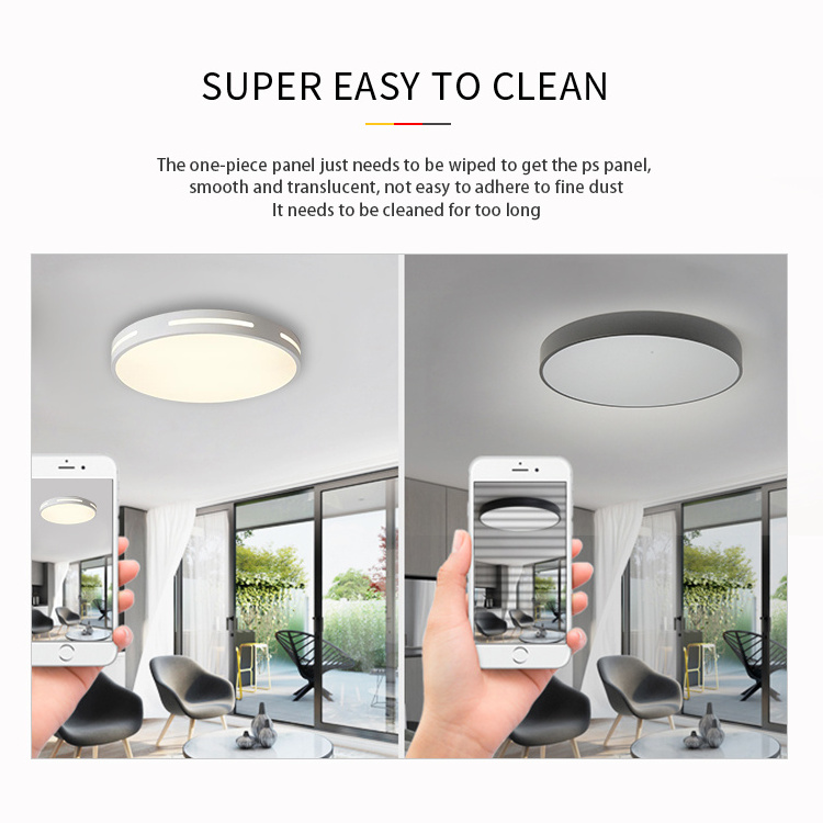 Energy Saving Indoor LED Round Ceiling Lamp Recessed Reflector Replaceable Wide Semi Flush Sky Star Ceiling Light For Home