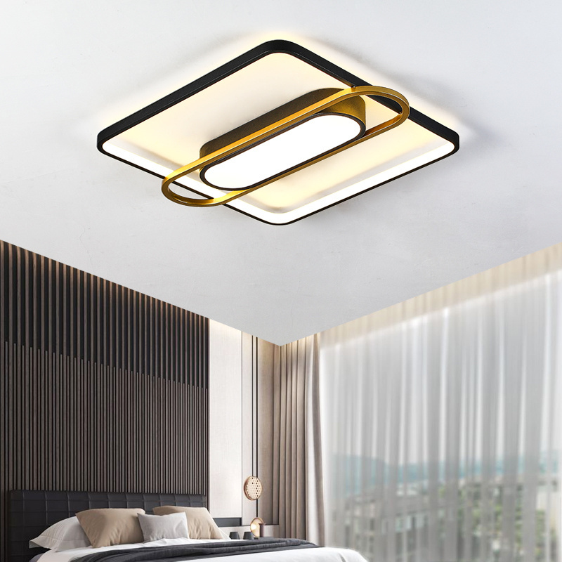 58W 68W Modern Design Surface Mounted House Decoration Iron Acrylic Dimmable Led Intelligent Ceiling Light With Remote Control