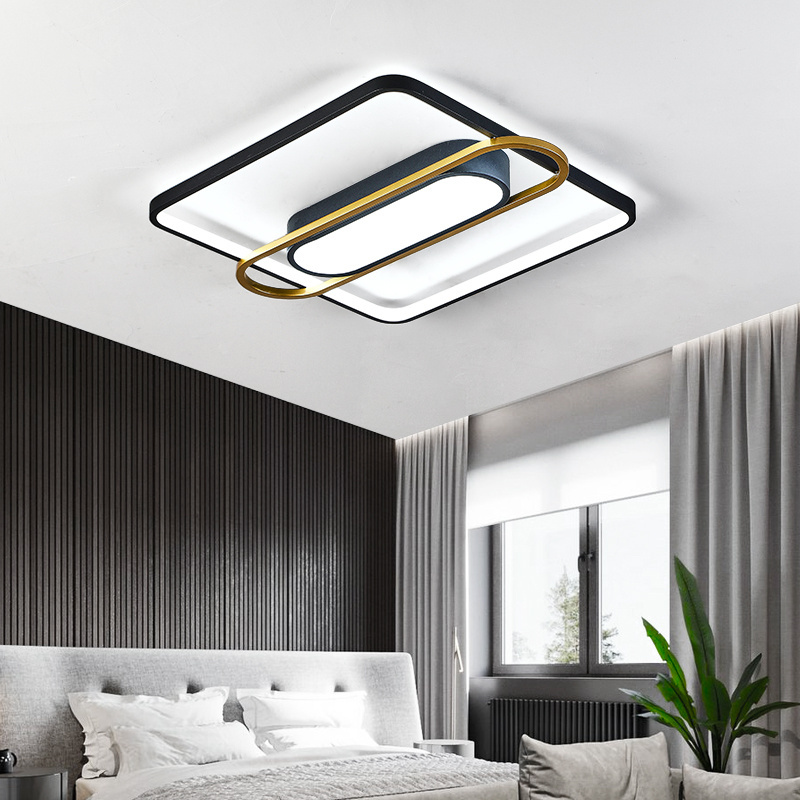 58W 68W Modern Design Surface Mounted House Decoration Iron Acrylic Dimmable Led Intelligent Ceiling Light With Remote Control