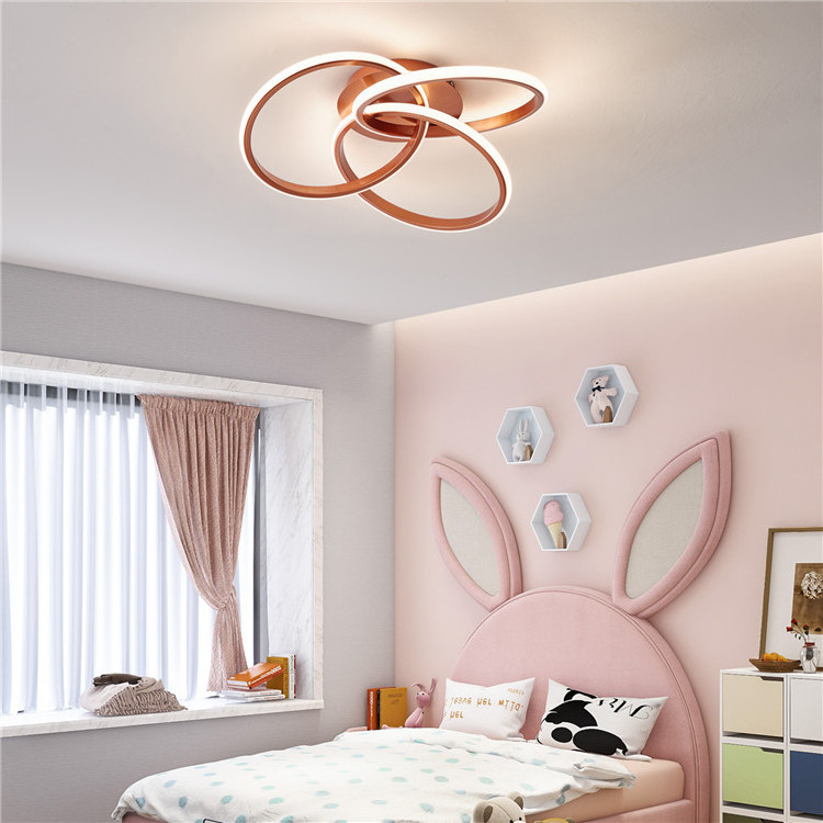 Modern fashion Style Aluminum Living Room Bedroom Hallway Indoor Smart Home Lighting Rounds Gold 56W Led Ceiling Lamp