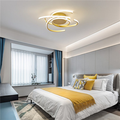 Modern Aluminum Silicone Gold Led Ceiling Lights For Living Room Bedroom Surface Mounted Ceiling Lamp