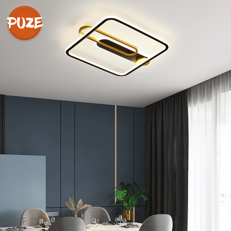 Wholesale Price Modern Geometric Ceiling Light Three Light Colors Living Room Bedroom Small Smart Led Ceiling Lamp