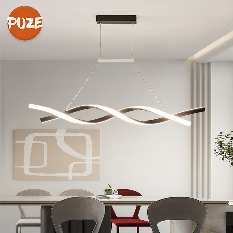 Contemporary Simple Ceiling Fixtures Dining Room Living Room Pendant Lights Adjustable Led Chandelier Lamp