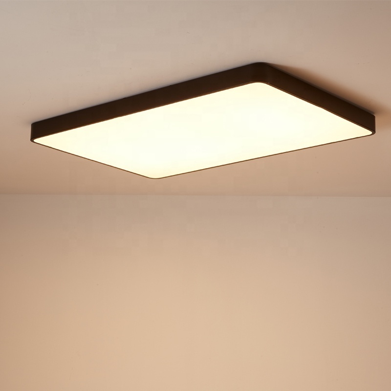 PUZHUOER Rectangular Ceiling Light 48W Simple Style Living Room Bedroom Study Dimmable Led Surface Ceiling Light