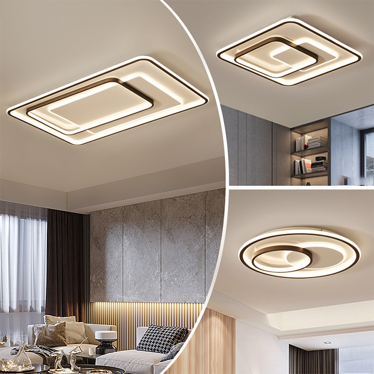 Modern Simple Style Decor Lighting Living Room Bedroom Surface Mounted Smart Home Square Led Ceiling Light