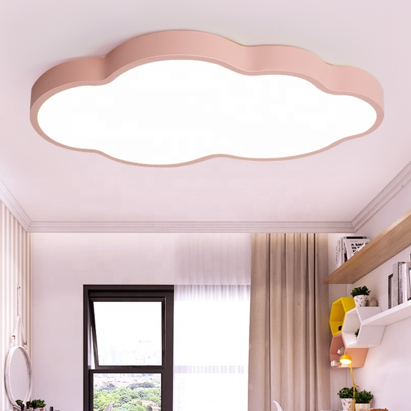 Children Cloud Ceiling Light PUZHUOER 42W 58*36.5*5cm Led Surface Round 4000k Contemporary Ceiling Lights