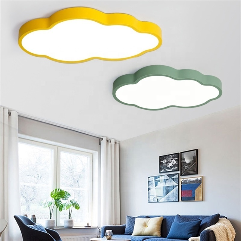 Children Cloud Ceiling Light PUZHUOER 42W 58*36.5*5cm Led Surface Round 4000k Contemporary Ceiling Lights