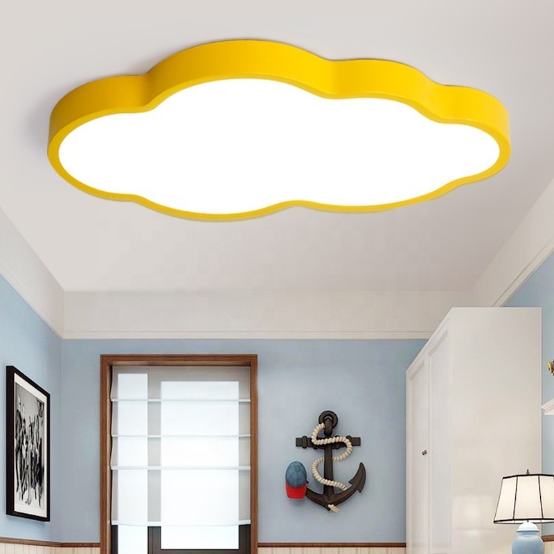 Children Cloud Ceiling Light PUZHUOER 42W 58*36.5*5cm Led Surface Round 4000k Contemporary Ceiling Lights