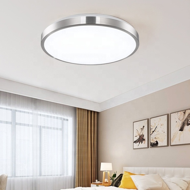 Dimmable Led Surface Ceiling Light PUZHUOER 18 Watt 35cm Light Fixtures Ceiling CCC CE LVD Iron Simple Ceiling Lamp