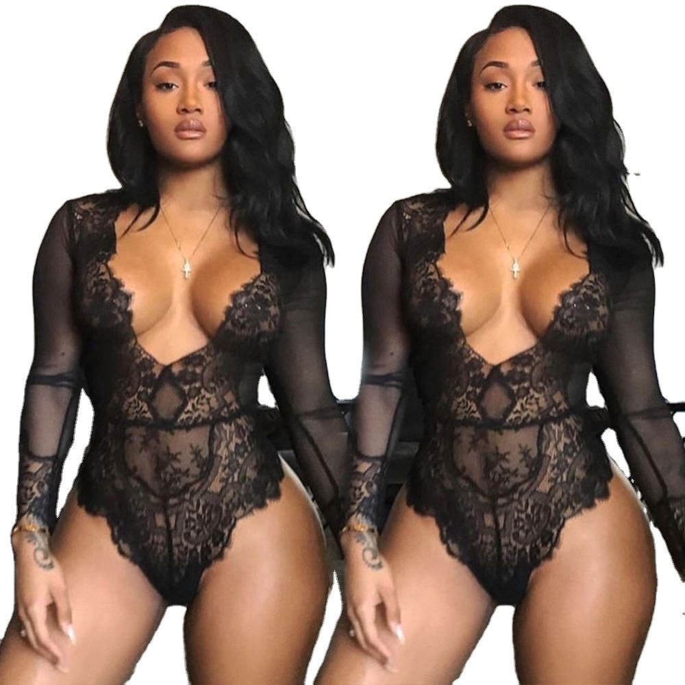 Summer Women house wearing deep v lace sleepwear sexy design women underwear sexy lingerie